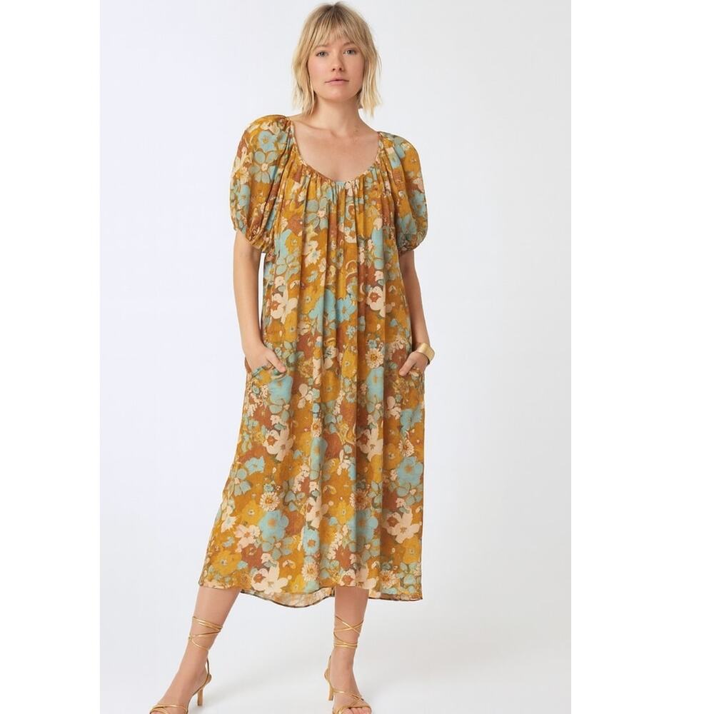 Sundry Retro Floral Maxi Dress Small NWT - Picture 9 of 9